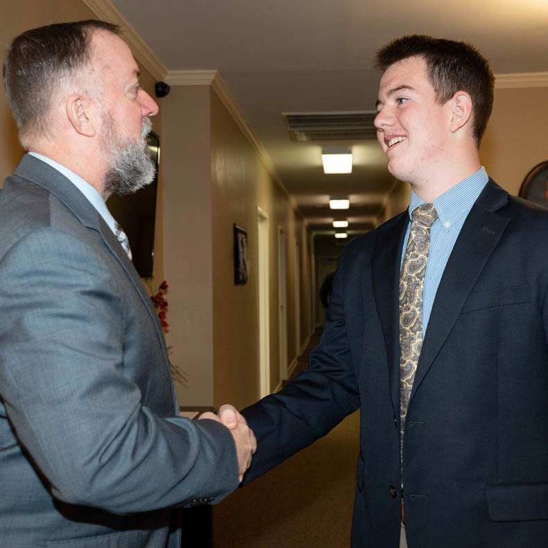Pastor greeting Pastor greeting
